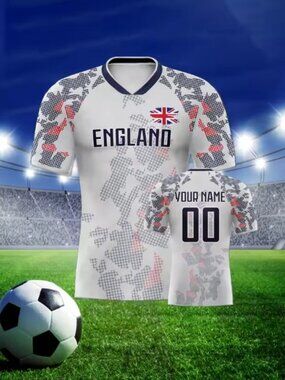 England Football Supporters Shirt - Customizable Graphic Tee